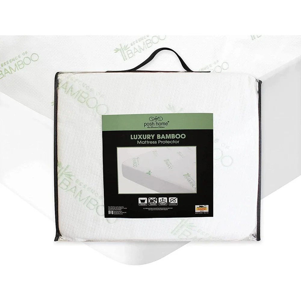 Comfort Lab Premium Bamboo Mattress Protector and Pad - Machine Washable - King